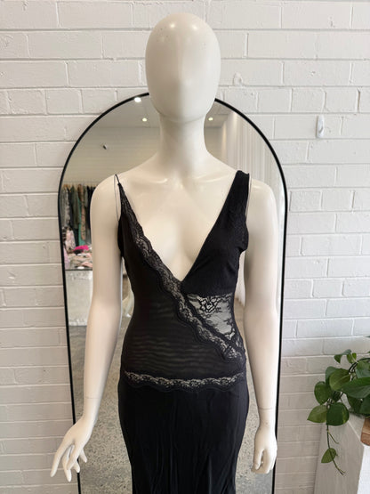 Bec and Bridge Black Juliette V-Neck Maxi Dress - Size 8