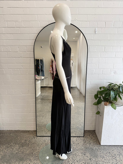 Bec and Bridge Black Juliette V-Neck Maxi Dress - Size 8