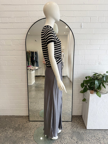 Dissh Grey Layla Silk Midi Skirt - Size 14