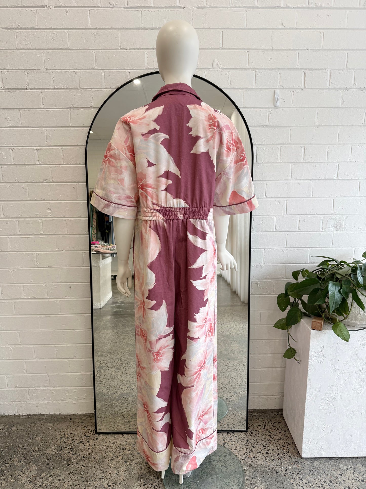 Leo Lin Lily Print Tailored Jumpsuit - Size 14