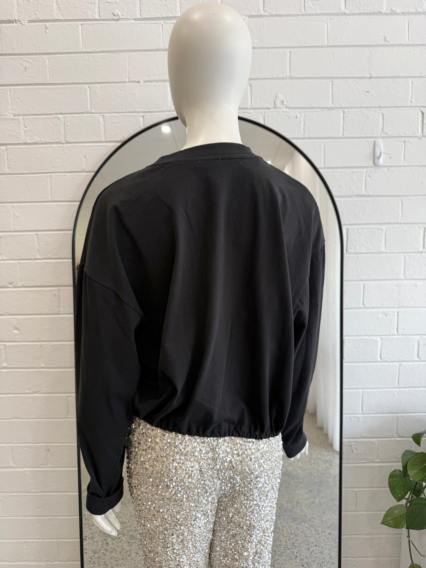 Never Fully Dressed Silver Sequin Flare Trousers - Size 14