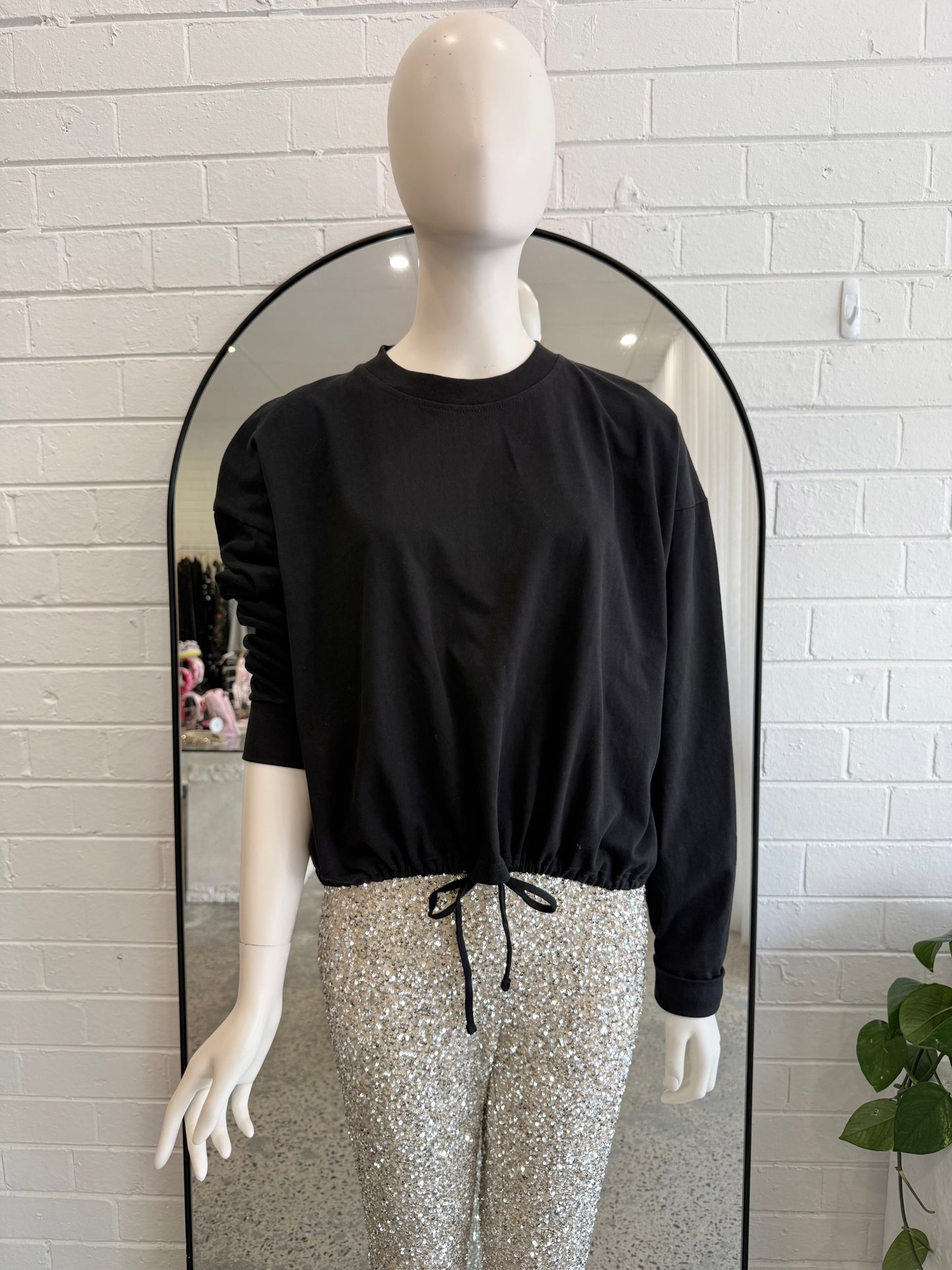 Never Fully Dressed Silver Sequin Flare Trousers - Size 14
