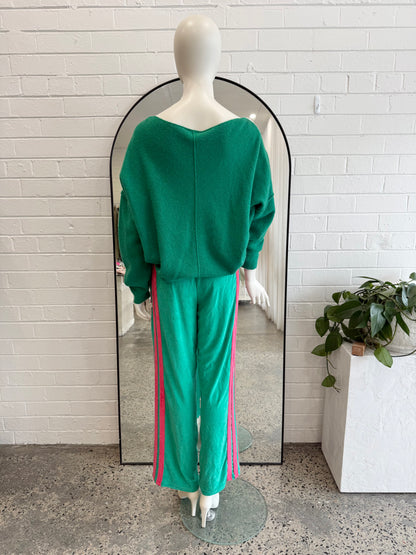 American Vintage Green Wool Blend Knit Jumper - Size M/L (12 - 14)