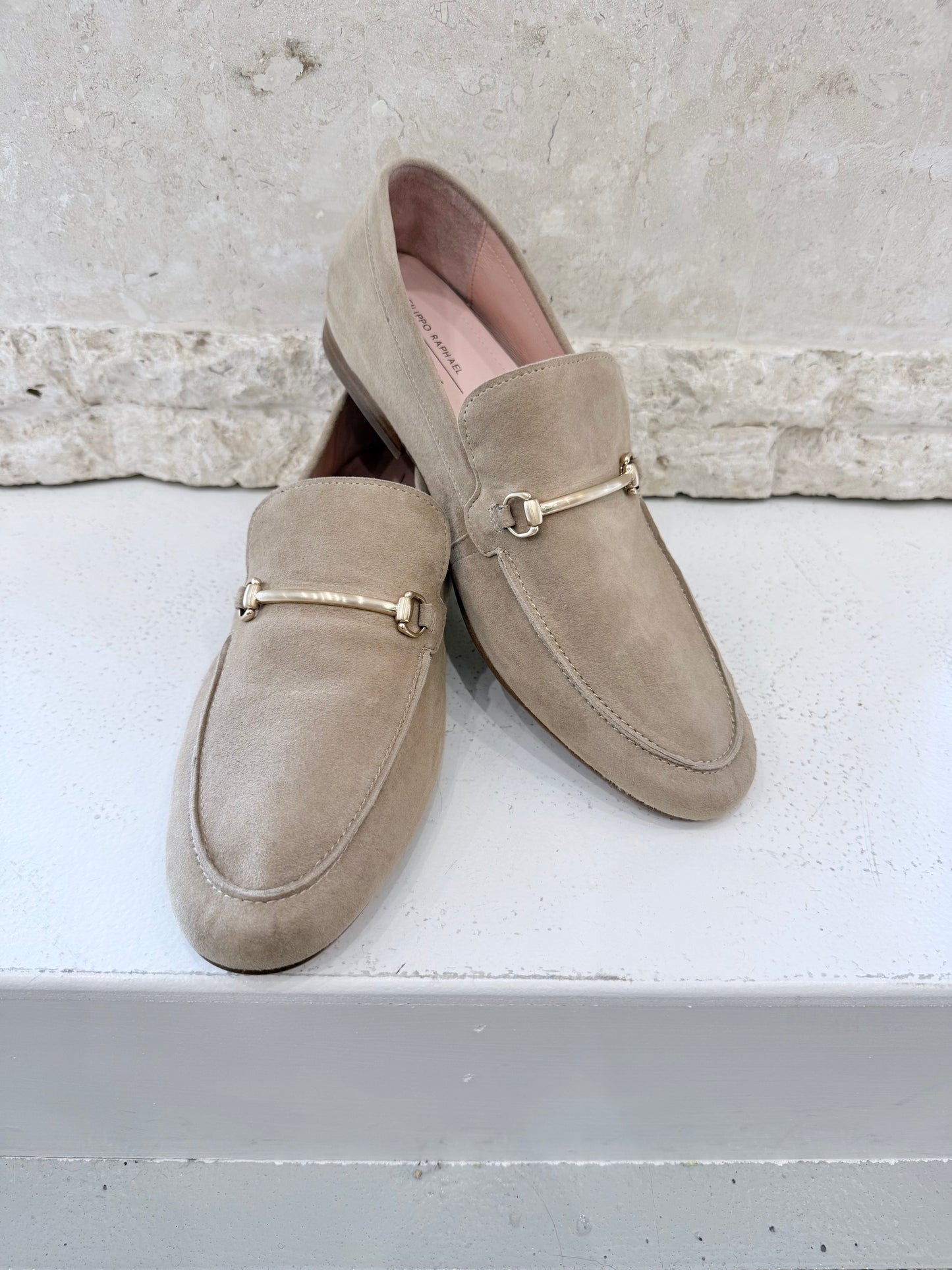 Filippo Raphael x Edward Meller Garnet Suede Moccasins - Size 40