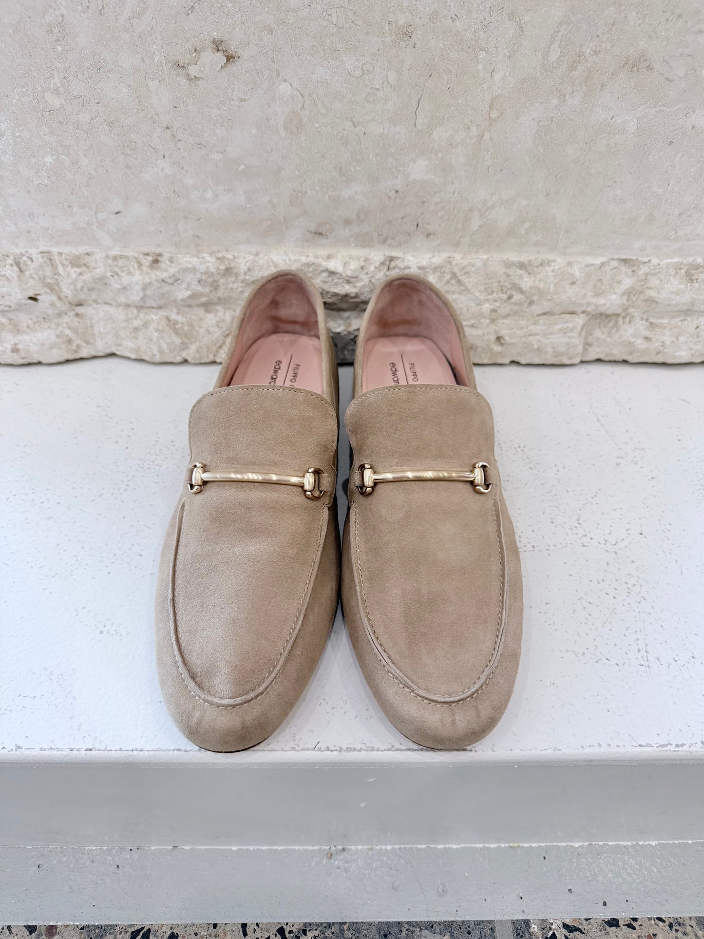 Filippo Raphael x Edward Meller Garnet Suede Moccasins - Size 40