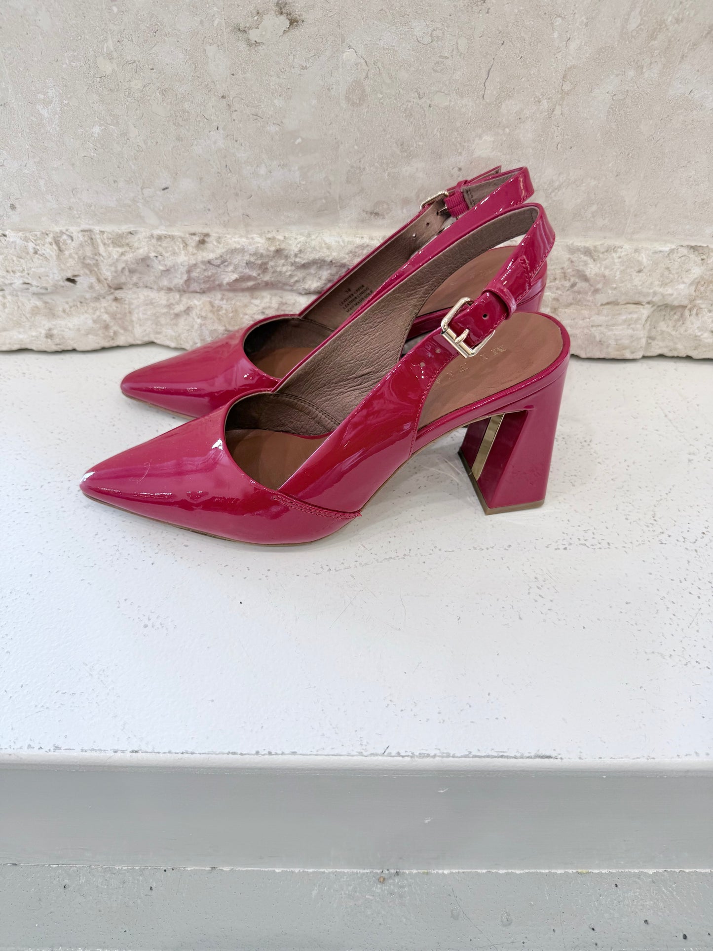 Mi Piaci Red Patent Court Shoe - Size 38
