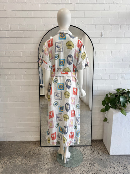 Palm Noosa White Memento Maxi Dress - Size 12