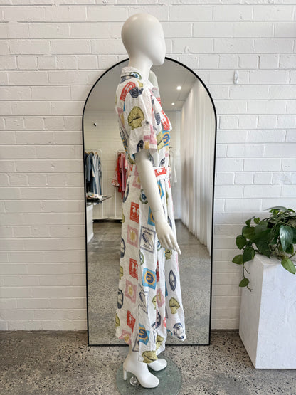 Palm Noosa White Memento Maxi Dress - Size 12