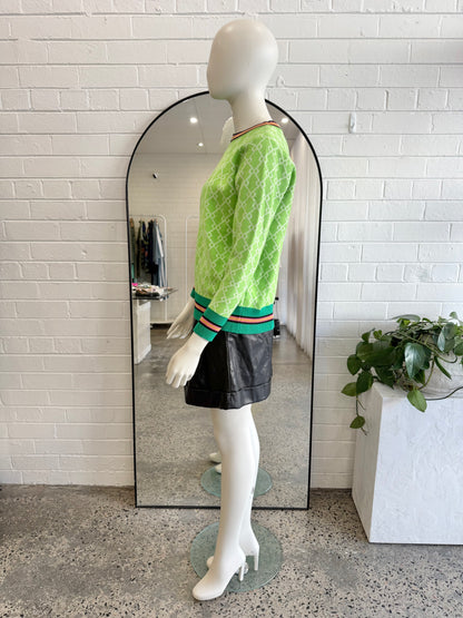 Frankies Melbourne Lime Green Knit Jumper - Size 8 -10