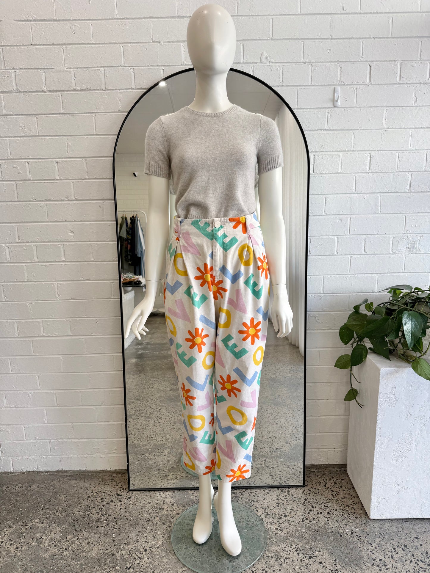 Gorman x Luke John Matthew Arnold Ecru Love Trousers - Size 8