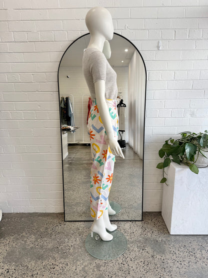 Gorman x Luke John Matthew Arnold Ecru Love Trousers - Size 8