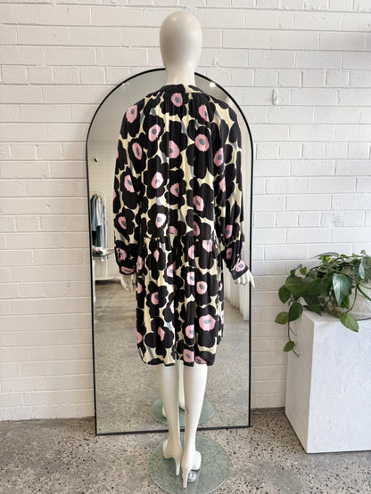 The Closet x Fransesco Alosi Black Floral Midi Dress - Size 10