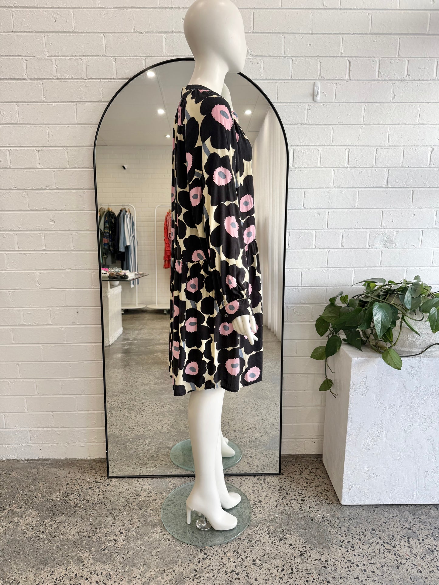 The Closet x Fransesco Alosi Black Floral Midi Dress - Size 10