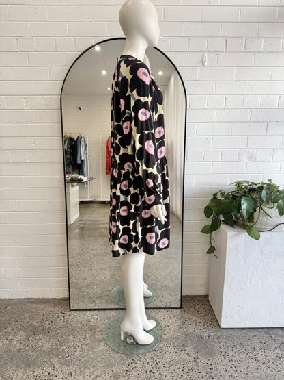 The Closet x Fransesco Alosi Black Floral Midi Dress - Size 10