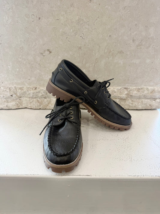 Mollini Black Leather Jinny Loafers - Size 39