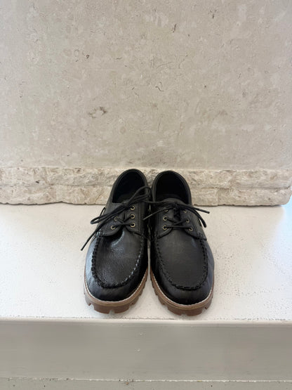 Mollini Black Leather Jinny Loafers - Size 39