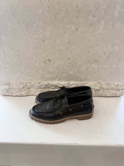 Mollini Black Leather Jinny Loafers - Size 39