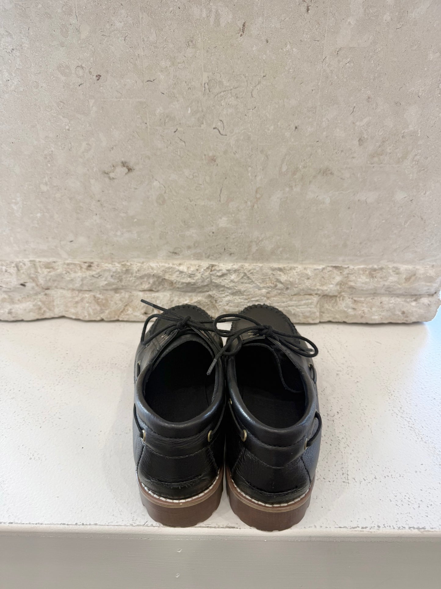 Mollini Black Leather Jinny Loafers - Size 39