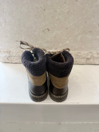 See By Chloe Brown and Tan Eileen Suede Boots - Size 38