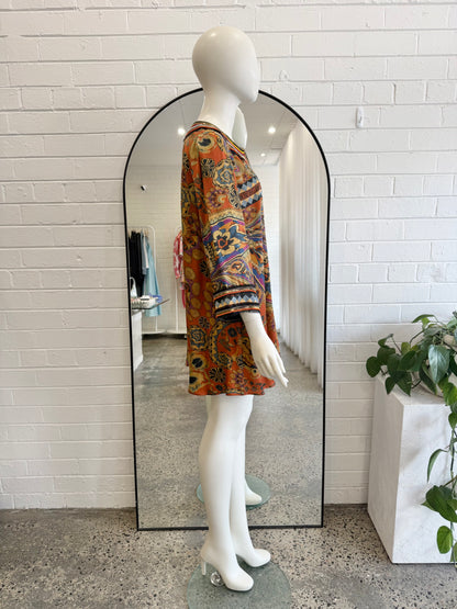 Vintage Easton Pearson Silk Tunic Midi Dress - Size 14