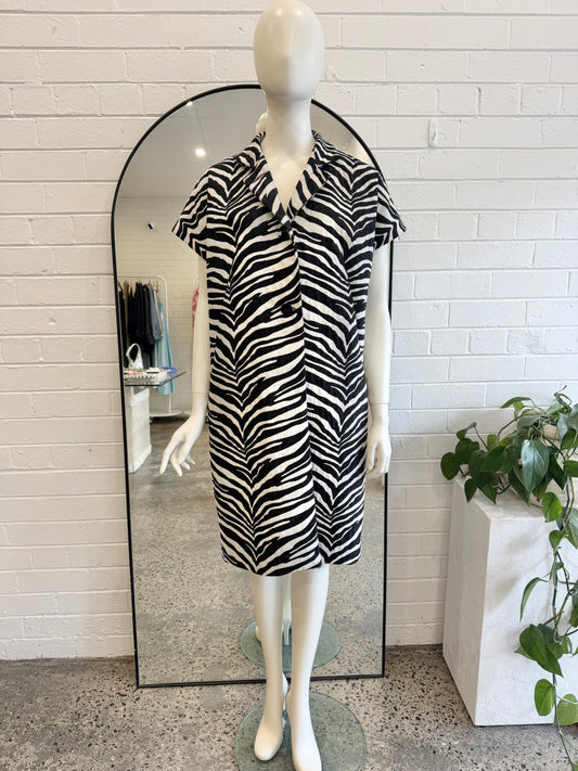 Vintage Carla Zampatti Zebra Print Jacket - Size 12