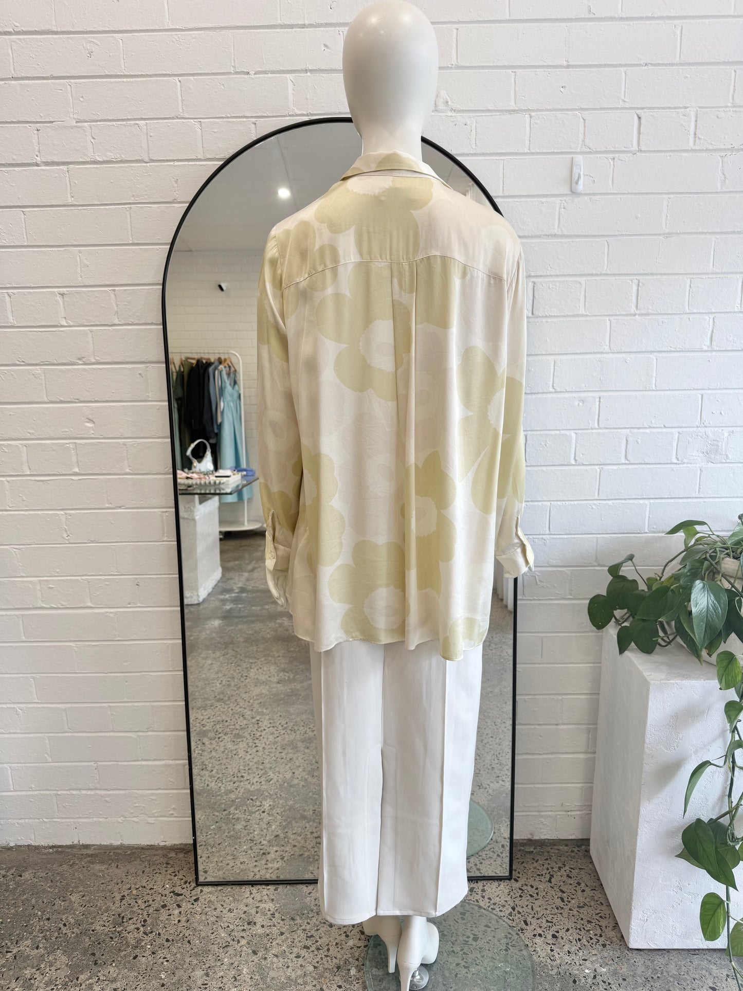 Marimekko Butter Pieni Unikko Poppy Silk Shirt - Size 46 (16 - 18)