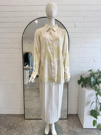 Marimekko Butter Pieni Unikko Poppy Silk Shirt - Size 46 (16 - 18)