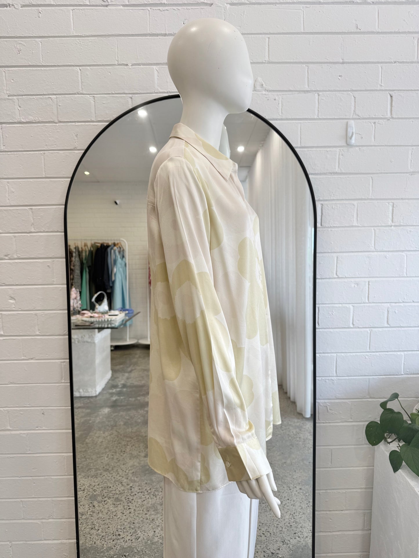 Marimekko Butter Pieni Unikko Poppy Silk Shirt - Size 46 (16 - 18)