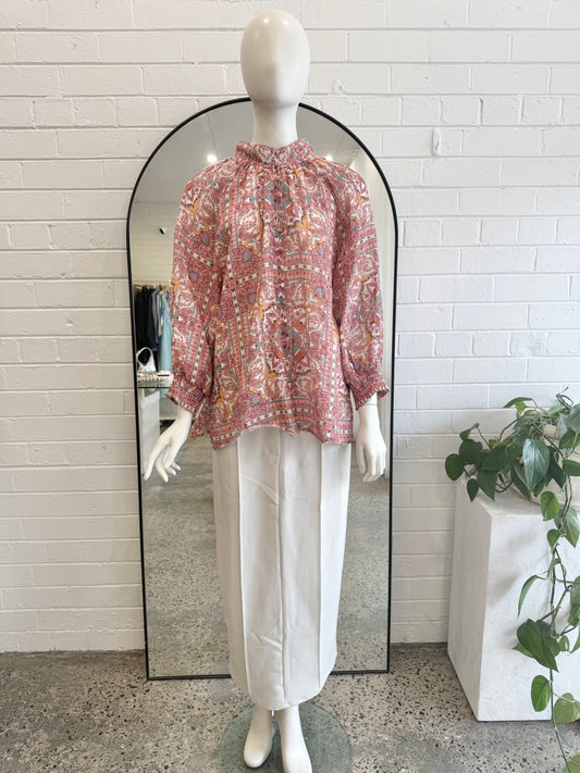 Zoe Kratzmann Rio Scarf Carousel Blouse - Size 3 (12 - 14)