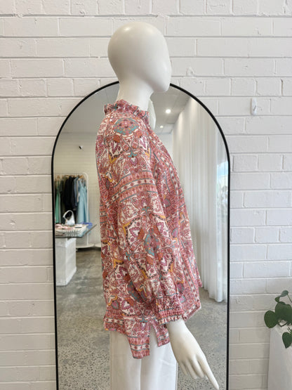 Zoe Kratzmann Rio Scarf Carousel Blouse - Size 3 (12 - 14)