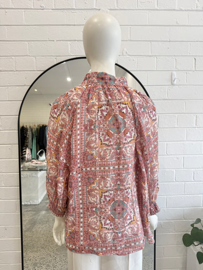 Zoe Kratzmann Rio Scarf Carousel Blouse - Size 3 (12 - 14)