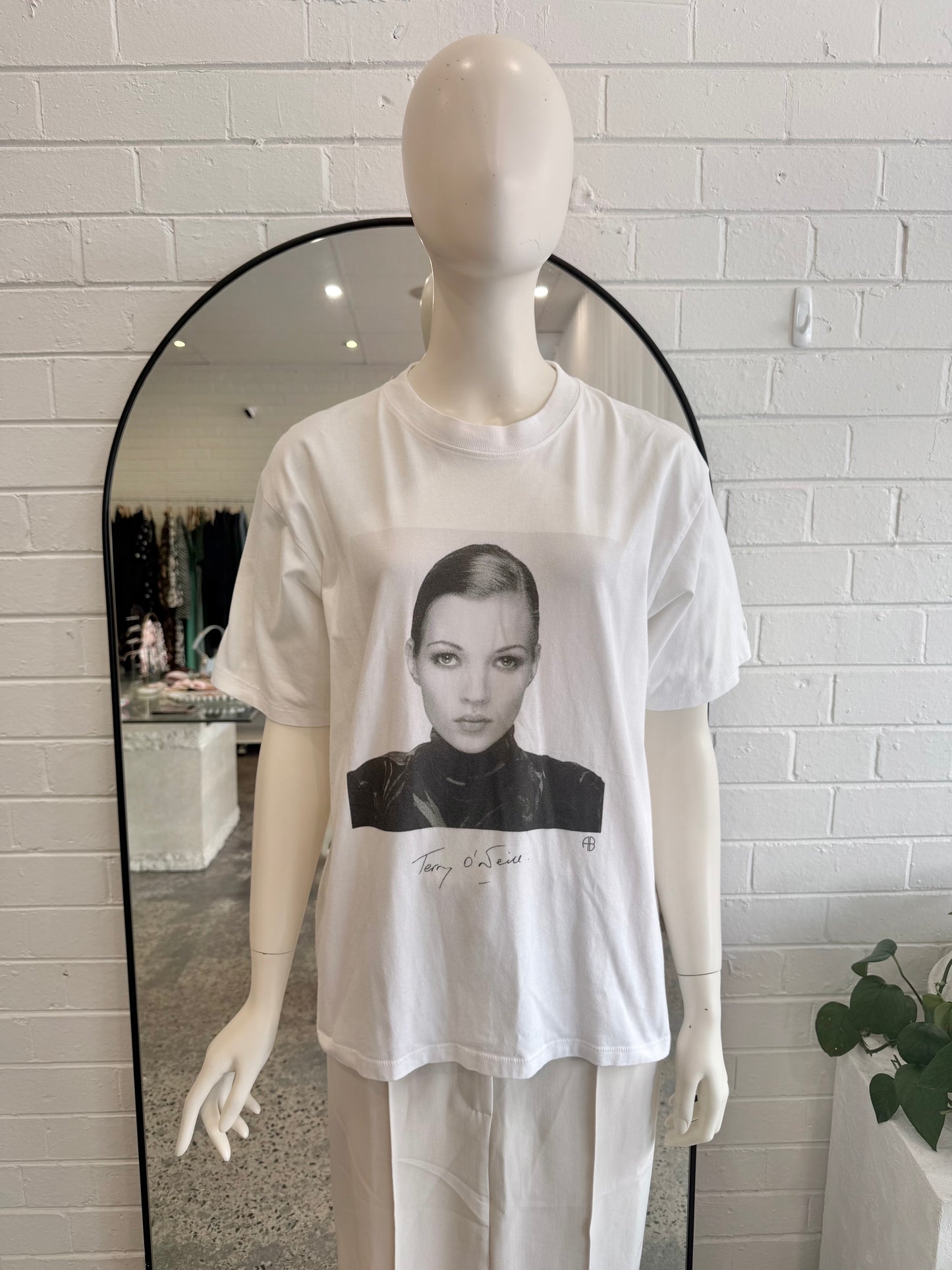 Anine Bing White Ida Tee - Size M