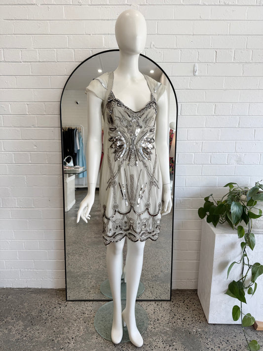 Karen Millen Diamante Jewel Dress - Size 12