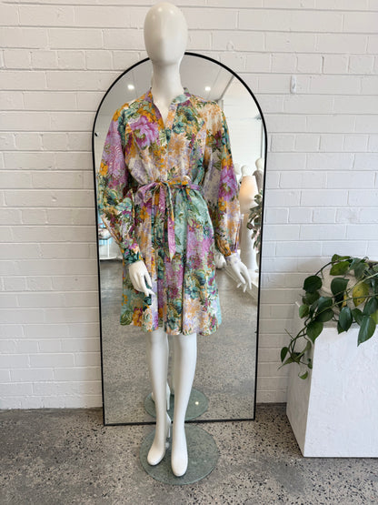 Kachel Rose Long Sleeve Mini Dress - Size 10