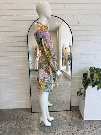 Kachel Rose Long Sleeve Mini Dress - Size 10