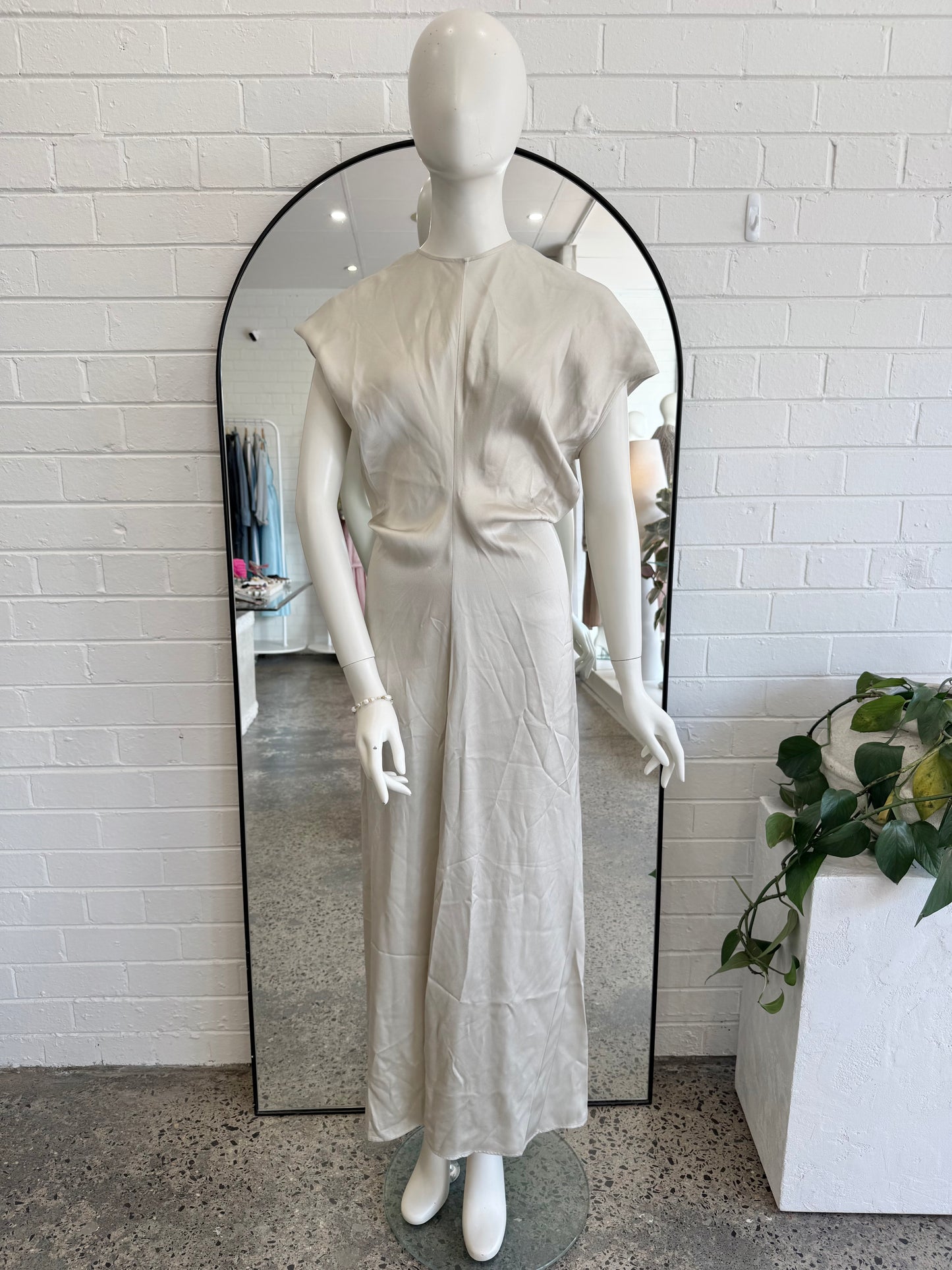 Toteme Cream Slouch Waist Maxi Dress - Size 36 (6 - 8)