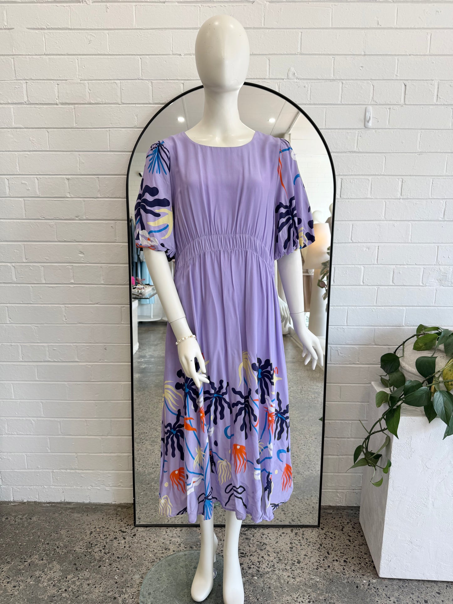 Gorman x Meg Fransee Purple Floral Spring Dress - Size 12