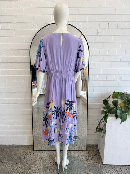 Gorman x Meg Fransee Purple Floral Spring Dress - Size 12