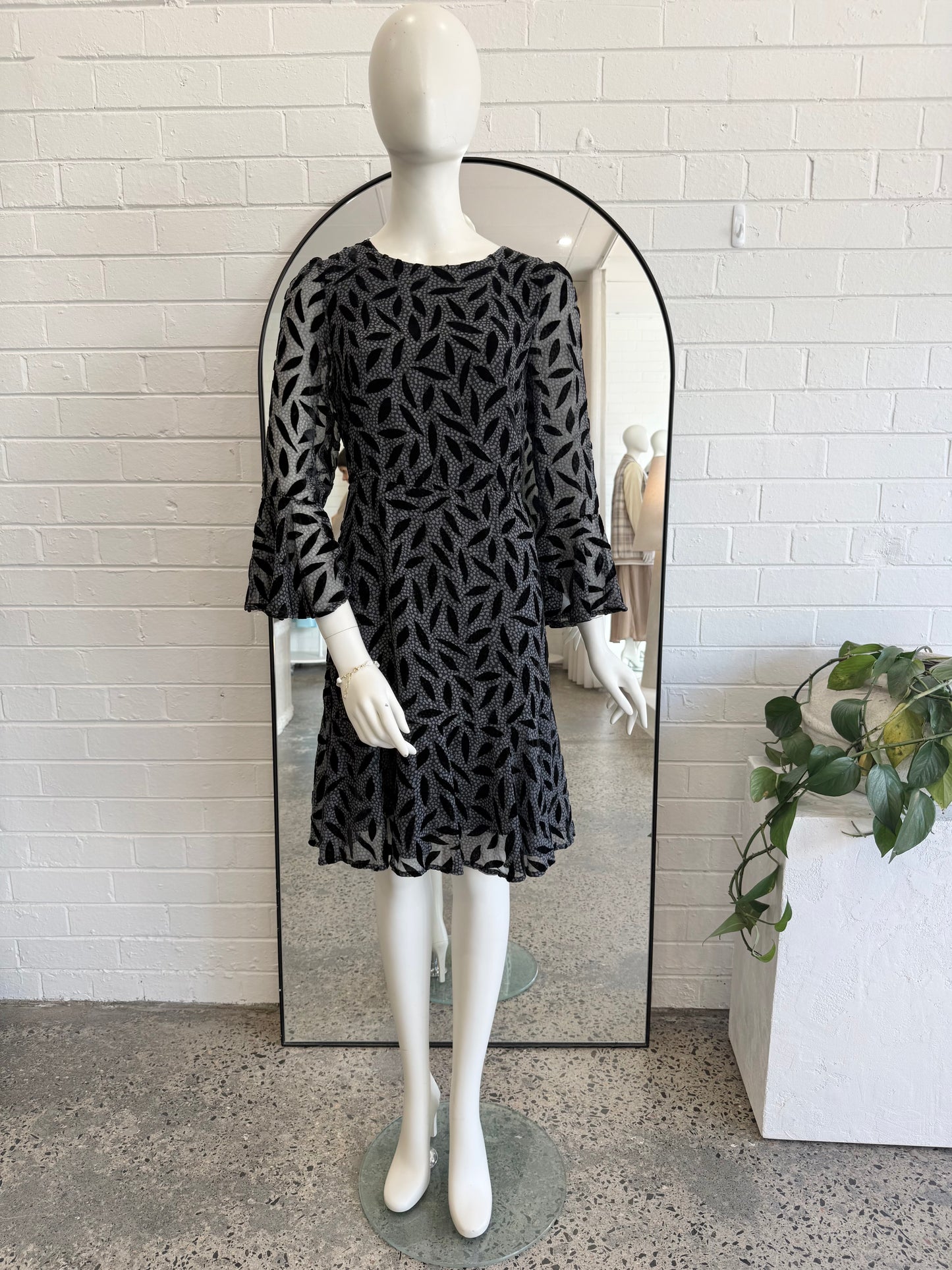 Gorman x Dana Kinter Eucalypt Devore Midi Dress - Size 10