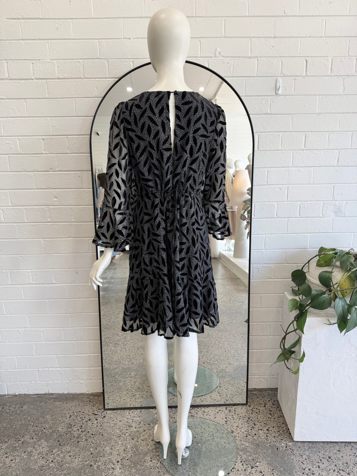 Gorman x Dana Kinter Eucalypt Devore Midi Dress - Size 10