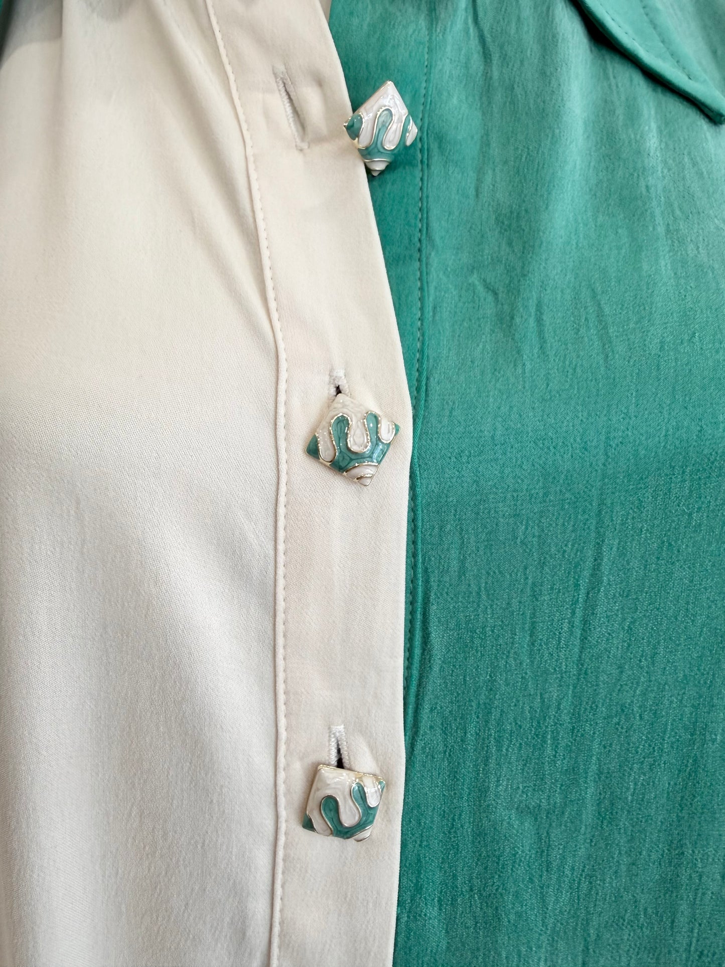 La Boheme Girls Emerald/Ivory Peyton Midi Dress - Size M/L (12 - 14)