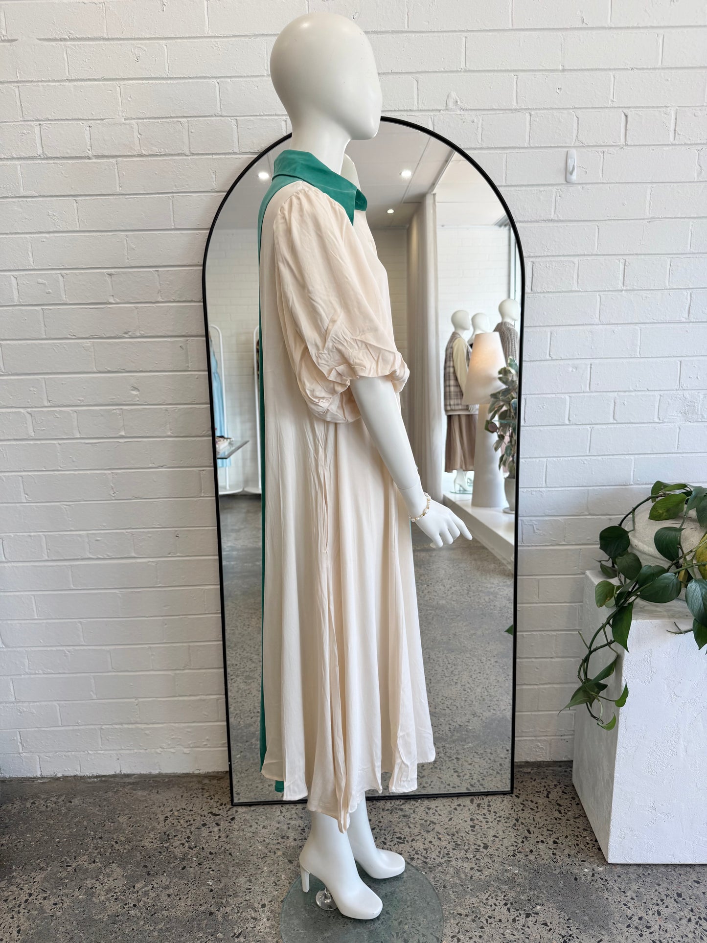 La Boheme Girls Emerald/Ivory Peyton Midi Dress - Size M/L (12 - 14)
