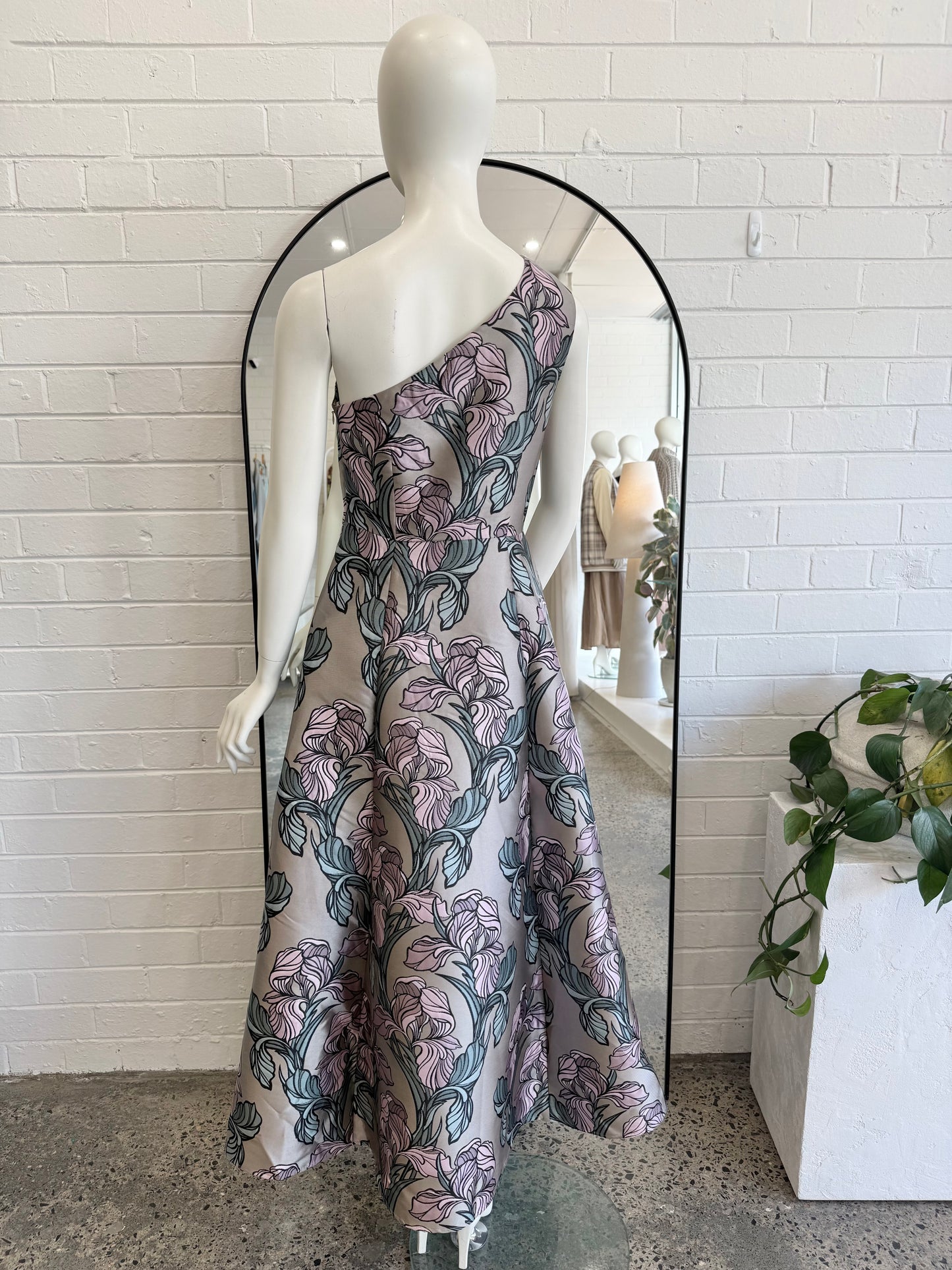 Elliatt Audrey Floral Jacquard Maxi Dress - Size S (8 - 10)