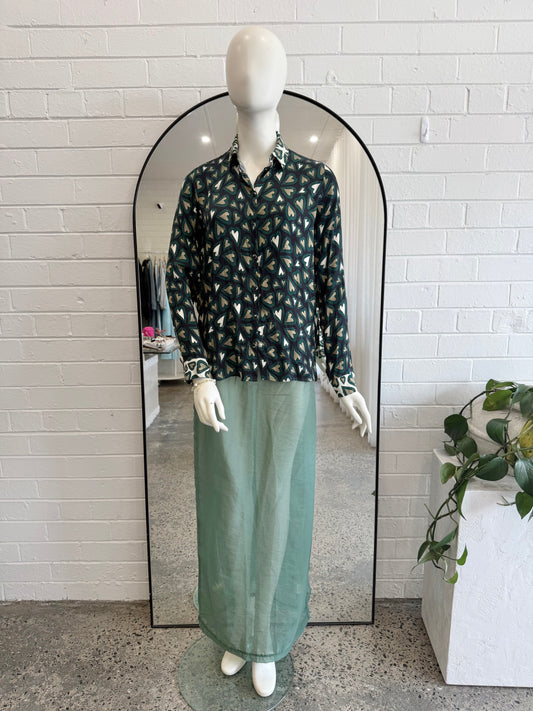 Pom Amsterdam Khaki Heartbeat Shirt - Size 36 (8)