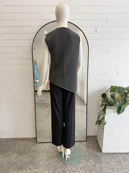 Jill Sander Charcoal Knit Vest - Size 36 (8 - 10)