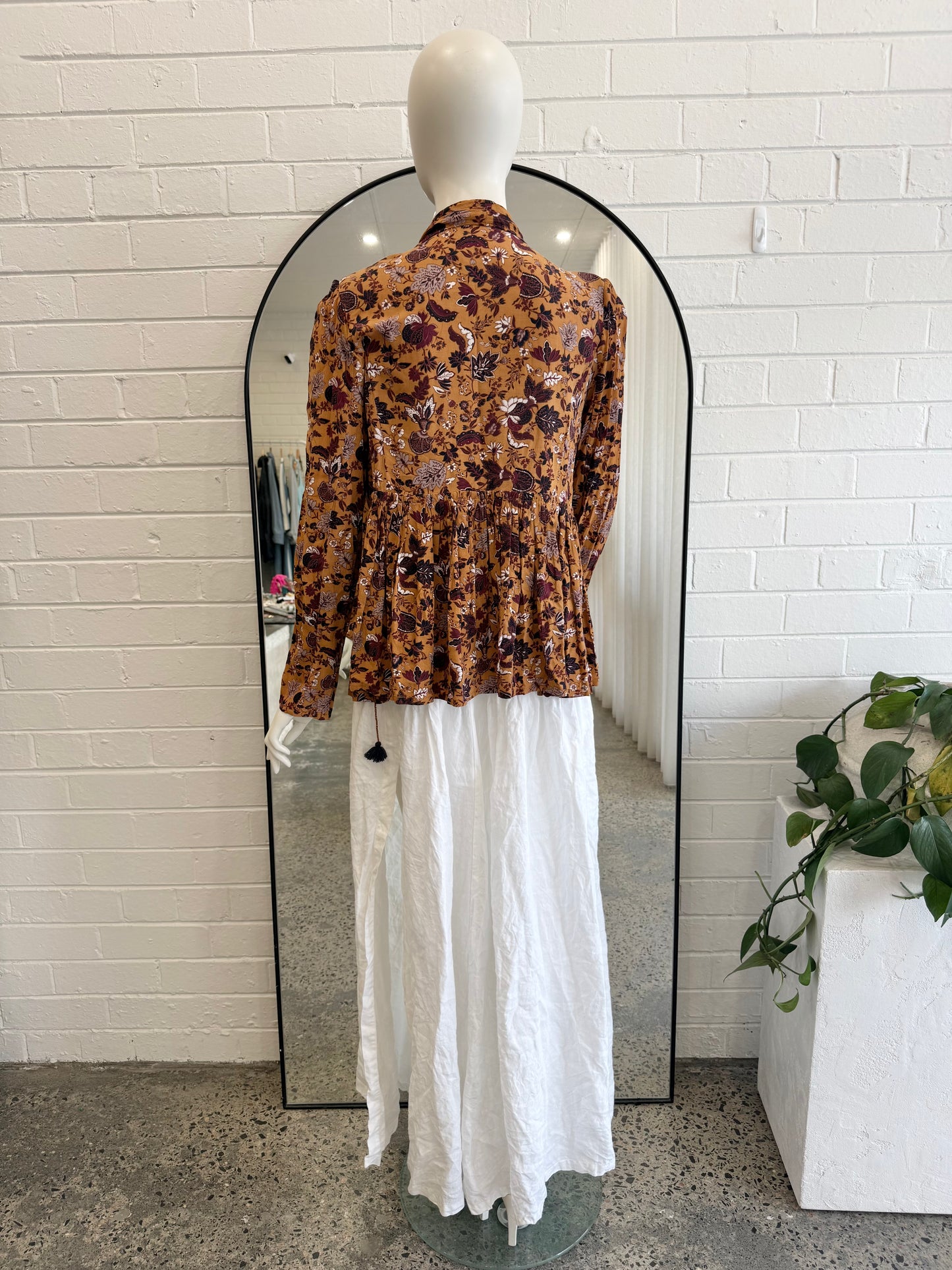 Bec & Bridge 'Ocelot' Linen Maxi Skirt in White - Size 12