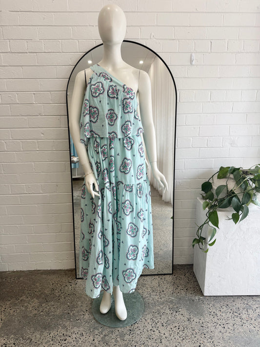 Allessandra Blue Olympia One Shoulder Maxi Dress - Size S (8 - 10)
