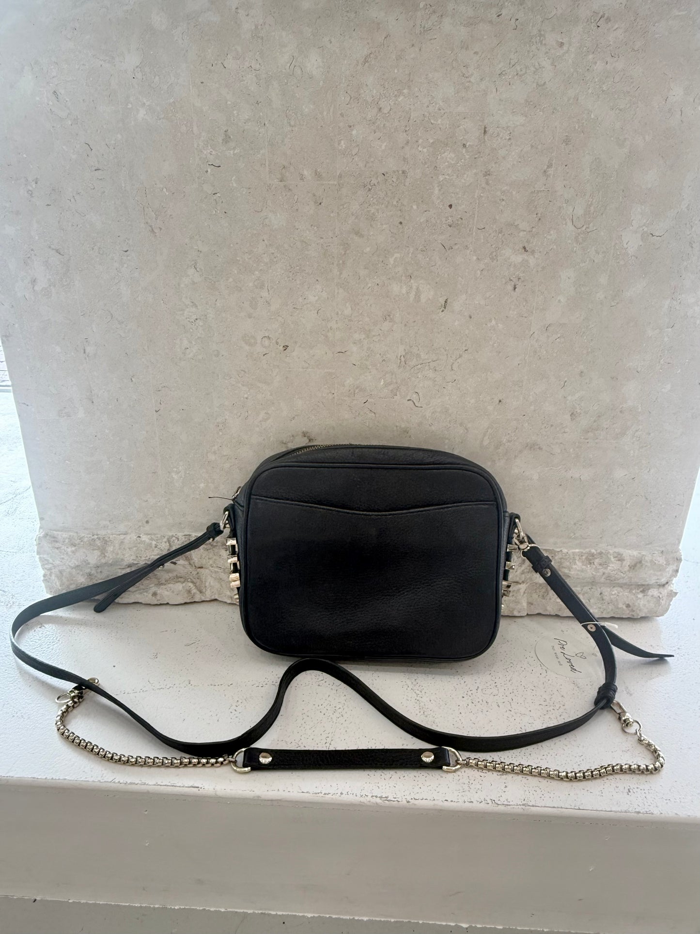 Dylan Kain Black Leather Rodriguez Crossbody Bag - Pre-Loved Geelong