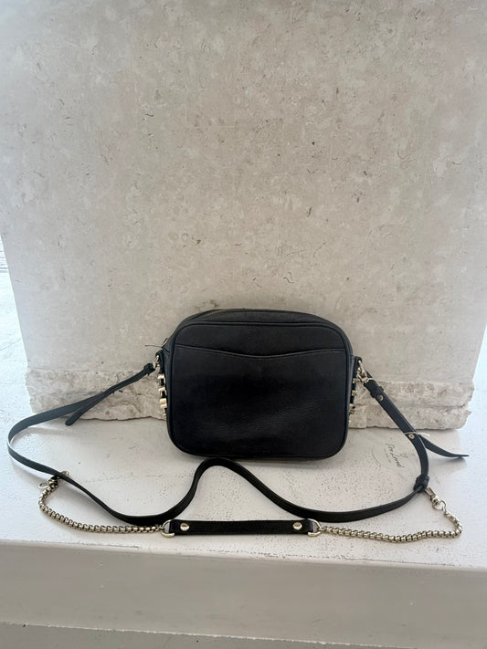 Dylan Kain Black Leather Rodriguez Crossbody Bag - Pre-Loved Geelong