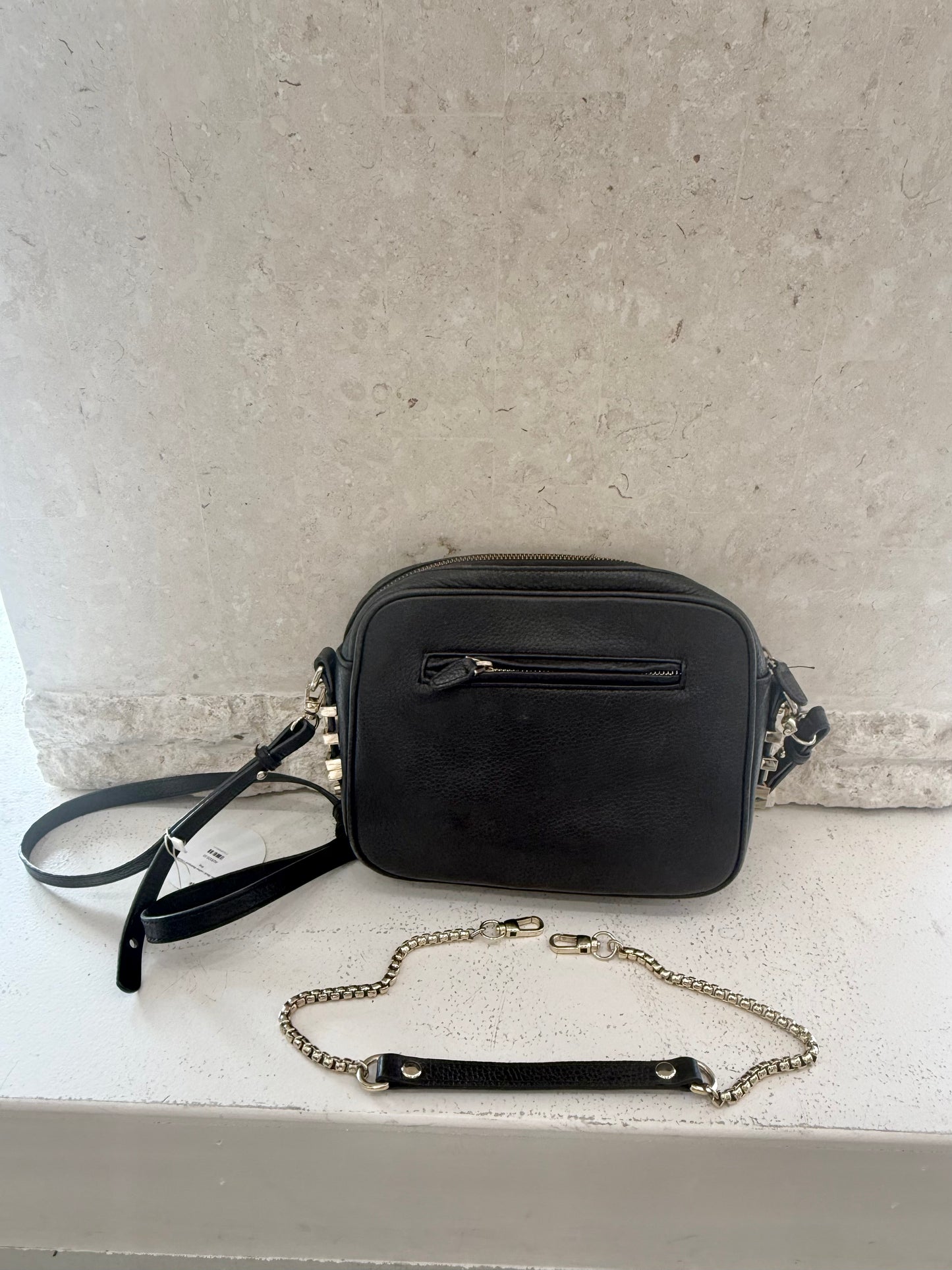 Dylan Kain Black Leather Rodriguez Crossbody Bag - Pre-Loved Geelong